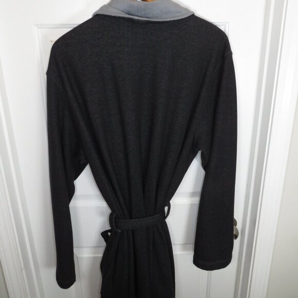 UGG Men's Robinson Robe L/XL Charcoal Blue Fleece Cozy Loungewear - Picture 5 of 5